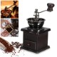 Manual Coffee Bean Grinder Spice Herbs Vintage Retro Hand Grinding Tool Wooden Burr Mill