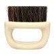 Mens Boar Hair Bristle Comb Beard Mustache Brush Oval Handheld Moustache Cleaning Brush