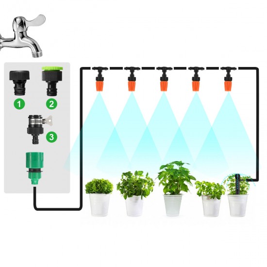 Micro Irrigation Drip System Watering Drip Irrigation DIY Irrigation Reducing Tee Orange Spray Nozzles Spray Nozzles Irrigation Kits
