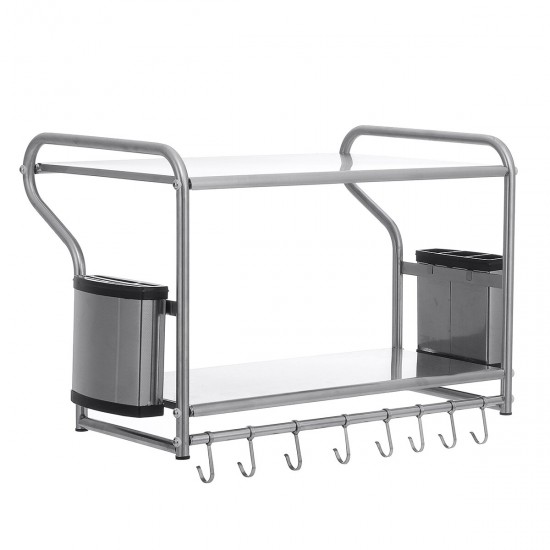 Microwave Oven Rack Kitchen Stainless Steel Wall Bracket Shelf Holder With Hooks Microwave Oven Rack Kitchen Stainless Steel Wall Bracket Shelf Holder With Hooks