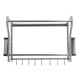 Microwave Oven Rack Kitchen Stainless Steel Wall Bracket Shelf Holder With Hooks