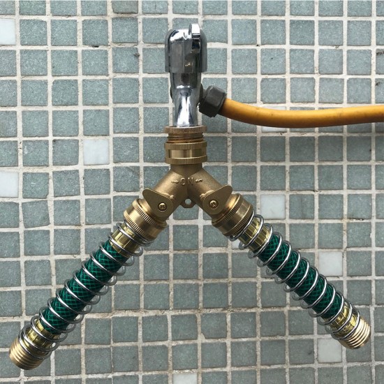 NPT 3/4'' Brass Coil Spring Hose Tube Threaded Garden Faucet Spring Coupling Adapter Hose Protector Irrigation Tap Connector Extension Pipes Fittings