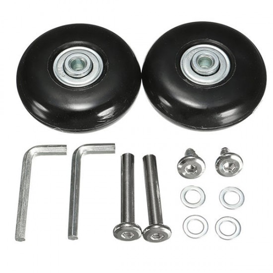 OD 55mm Luggage Suitcase Replacement Wheels Axles and Rubber Repair 2 Set