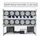 Open Air Mining Frame Rig 14 GPU Stackable Case With 12 LED Fans For ETH ZCash