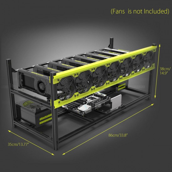 Open Air Mining Miner Frame Stackable Case For VEDDHA V3D 8 GPU ETH ZEC ZCash