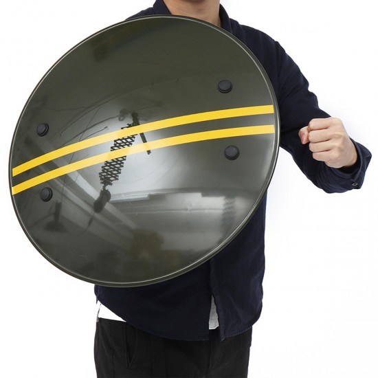 PC Thicken Round Riot Shield Handheld Shield for Police Tactical CS Campus Security Equipment