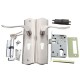 Polished Door Handle Front Back Lever Lock Cylinder Dual Latch with Keys Polished Door Handle Front Back Lever Lock Cylinder Dual Latch with Keys