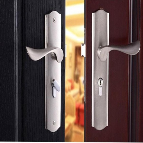 Polished Door Handle Front Back Lever Lock Cylinder Dual Latch with Keys Polished Door Handle Front Back Lever Lock Cylinder Dual Latch with Keys