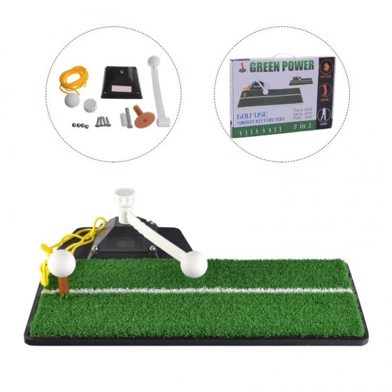 Portable Golf Putting Trainer Aid Indoor Golf Rotation Training Practice Mat