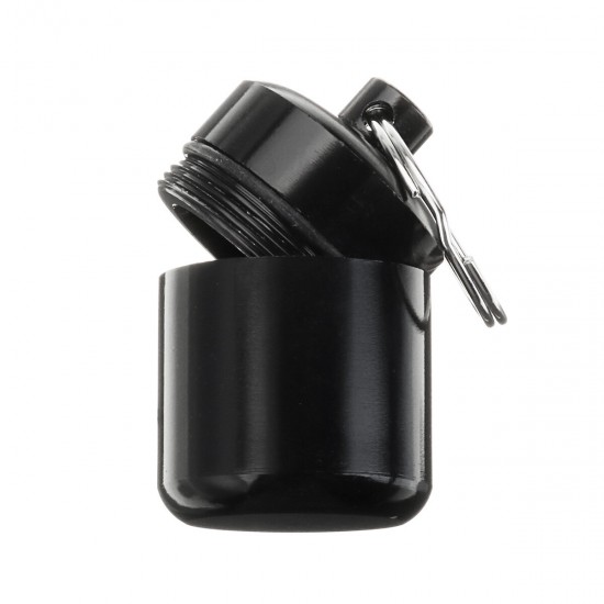 Portable Mini Medicine Bottles Holder Alloy Pill Drug Box Earplug Storage Waterproof