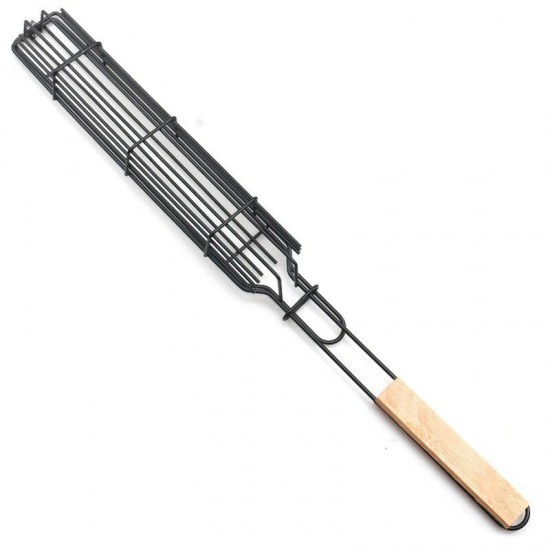 Portable Non-Stick Barbecue Kabobs Grilling Basket for Sausage Vegetables Meats BBQ Tool Portable Non-Stick Barbecue Kabobs Grilling Basket for Sausage Vegetables Meats BBQ Tool