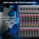 Professional 12 Channels Live Studio Audio Mixer Amplifier USB Mixing Bluetooth