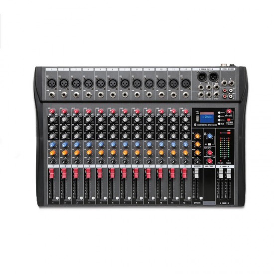 Professional 12 Channels Live Studio Audio Mixer Amplifier USB Mixing Bluetooth Professional 12 Channels Live Studio Audio Mixer Amplifier USB Mixing Bluetooth