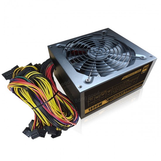 Professional 1800W Mining ATX Power Supply Miner Mining Machine SATA IDE For 6 GPU ETH BTC Ethereum Professional 1800W Mining ATX Power Supply Miner Mining Machine SATA IDE For 6 GPU ETH BTC Ethereum