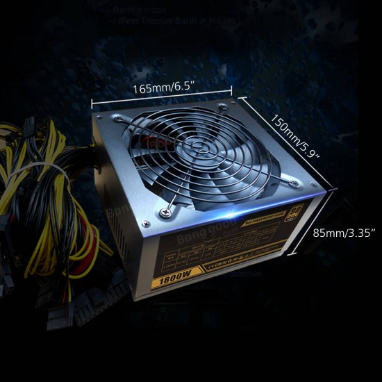 Professional 1800W Mining ATX Power Supply Miner Mining Machine SATA IDE For 6 GPU ETH BTC Ethereum Professional 1800W Mining ATX Power Supply Miner Mining Machine SATA IDE For 6 GPU ETH BTC Ethereum