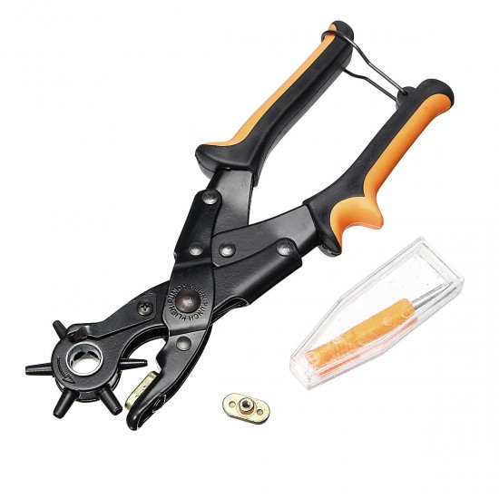 Punch Plier Leather Belt Round Hole Punch Strap Revolving DIY Tool Heavy Duty Punch Plier Leather Belt Round Hole Punch Strap Revolving DIY Tool Heavy Duty