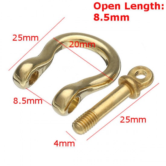 Pure Copper Horseshoe Belt Buckle U Shape Shackle for Craft DIY Belt Leather