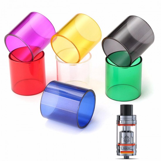 Replacement Colored Transparent Pyrex Glass Tube Cap Tank for Smok TFV8 7 Colors