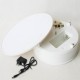 Round White Velvet Top Electric Motorized 360° Rotating Turntable Jewelry Ornament Display Stand