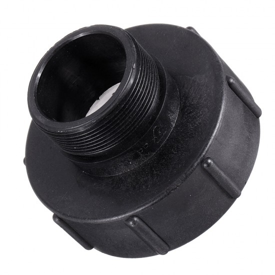S60*6 IBC Water Tank Adapter Hose Barb Coarse Thread Quick Connect to 2'' Hose Pipe Tap Replacement Valve Fitting Parts for Home Garden