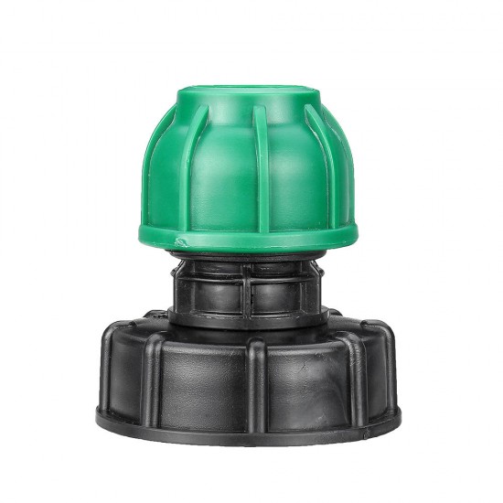 S60x6 1/2'' 3/4'' 1'' IBC Tank Drain Adapter Thread Outlet Tap Water Connector Replacement Green PP Ball Valve Fitting Parts for Home Garden