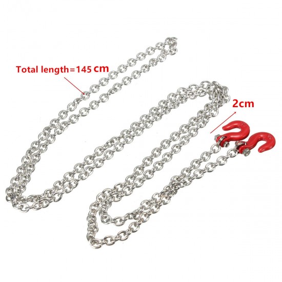 Scale Trailer Rope Chain With Coupler Climbing Hook Crawler Truck 145cm