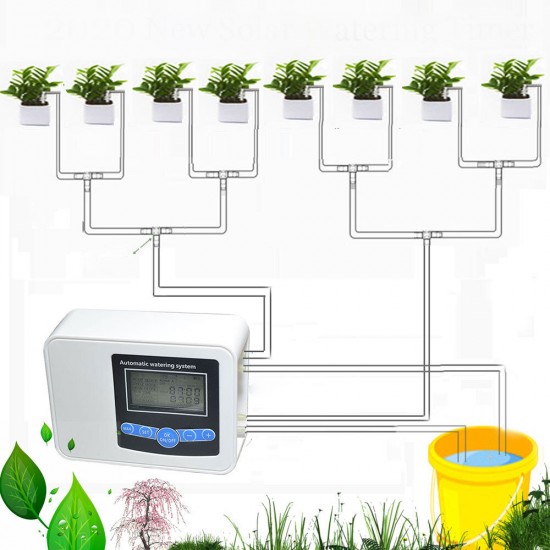 Solar Double Pump Watering Device Watering Timer Balcony Garden Flowers And Grass Irrigation Controller Watering Device