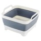 Space Saving Collapsible Sink Grey Silicone for Home Caravan Boat RV Camping
