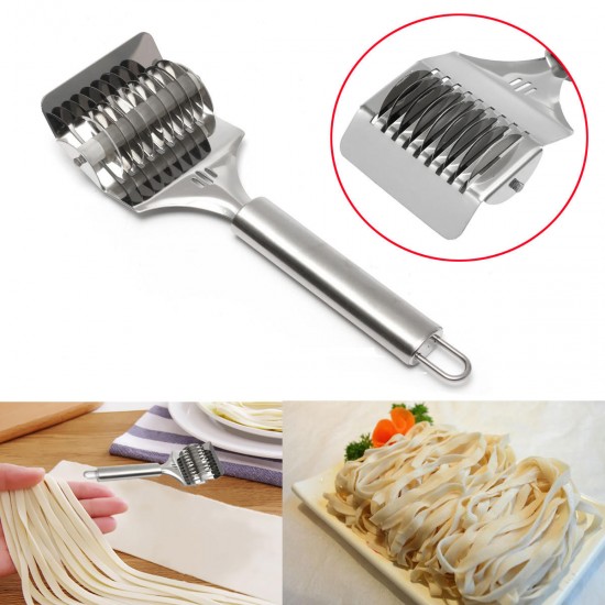 Spaghett Noodle Maker Lattice Roller Dough Cutter Tool Stainless Steel