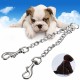 Stainless Double Headed Dog Traction Rope Pet Coupler Twin Lead Bite Resistant Pet Chain