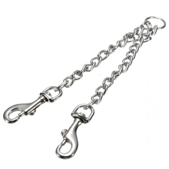 Stainless Double Headed Dog Traction Rope Pet Coupler Twin Lead Bite Resistant Pet Chain Stainless Double Headed Dog Traction Rope Pet Coupler Twin Lead Bite Resistant Pet Chain