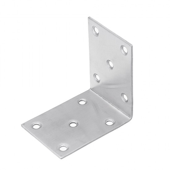 Stainless Steel 6 Holes Shelf Support Corner Joint Right Angle Fixed Bracket Code Furniture Parts