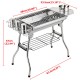 Stainless Steel BBQ Charcoal Barbecue Grill Outdoor Garden Picnic Camping Cook Stainless Steel BBQ Charcoal Barbecue Grill Outdoor Garden Picnic Camping Cook