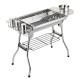 Stainless Steel BBQ Charcoal Barbecue Grill Outdoor Garden Picnic Camping Cook Stainless Steel BBQ Charcoal Barbecue Grill Outdoor Garden Picnic Camping Cook