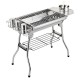 Stainless Steel BBQ Charcoal Barbecue Grill Outdoor Garden Picnic Camping Cook