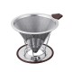 Stainless Steel Coffee Filter Double-layer Reusable Coffee Screen Funnel With Non-slip Cup Stand