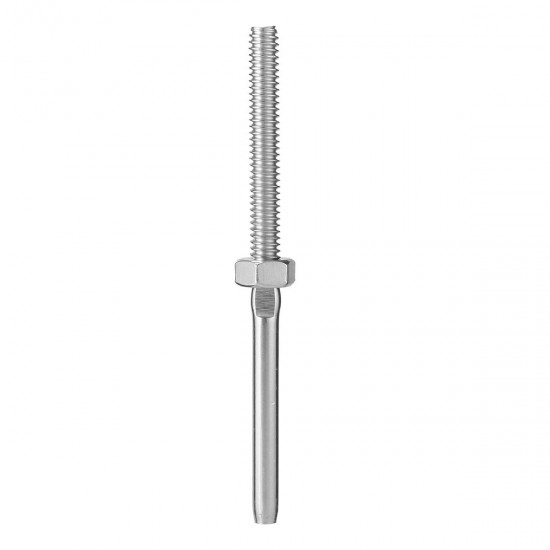 Stainless Steel Hand Swage Stud Turn Buckle Deck Toggle Tensioner Set for 1/8 Inch Cable Railing Stainless Steel Hand Swage Stud Turn Buckle Deck Toggle Tensioner Set for 1/8 Inch Cable Railing