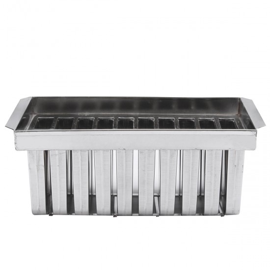 Stainless Steel Ice Cream Mold Frozen Popsicle Mold Stick Holder Ice Mold w/ 20 Lattices Stainless Steel Ice Cream Mold Frozen Popsicle Mold Stick Holder Ice Mold w/ 20 Lattices