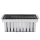 Stainless Steel Ice Cream Mold Frozen Popsicle Mold Stick Holder Ice Mold w/ 20 Lattices Stainless Steel Ice Cream Mold Frozen Popsicle Mold Stick Holder Ice Mold w/ 20 Lattices