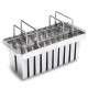 Stainless Steel Ice Cream Mold Frozen Popsicle Mold Stick Holder Ice Mold w/ 20 Lattices Stainless Steel Ice Cream Mold Frozen Popsicle Mold Stick Holder Ice Mold w/ 20 Lattices