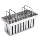 Stainless Steel Ice Cream Mold Frozen Popsicle Mold Stick Holder Ice Mold w/ 20 Lattices