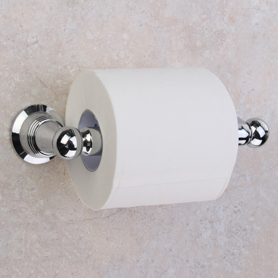 Stainless Steel Paper Holder Bar Bathroom Toilet Paper Roll Tissue Rack Shelf Wall Mounted