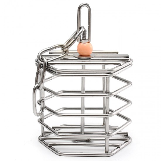 Stainless Steel Pet Bird Parrot Foraging Cage Pigeon Macaw Feeder Hanging Entertainment Toys Stainless Steel Pet Bird Parrot Foraging Cage Pigeon Macaw Feeder Hanging Entertainment Toys