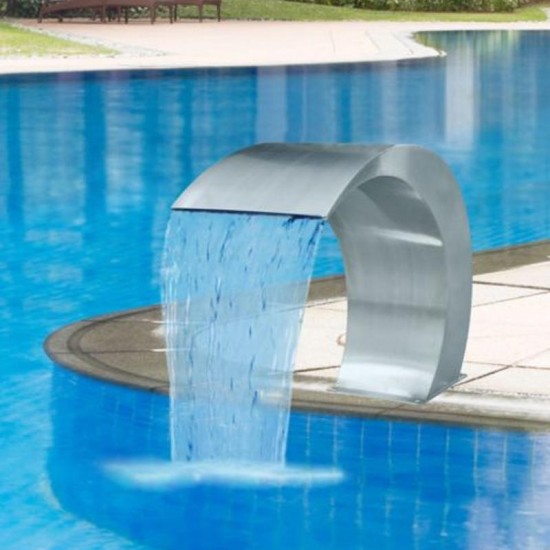 Stainless Steel Pool Accent Fountain Pond Garden Swimming Pool Waterfall Feature Decorative Hardware