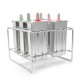 Stainless Steel Popsicle Mould Ice Lolly Ice Cream Stick Holder 6 Molds Stainless Steel Popsicle Mould Ice Lolly Ice Cream Stick Holder 6 Molds