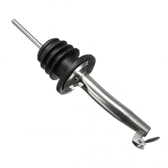 Stainless Steel Whisky Liquor Oil Wine Bottle Pourer Stopper Dispenser With Lid Stainless Steel Whisky Liquor Oil Wine Bottle Pourer Stopper Dispenser With Lid