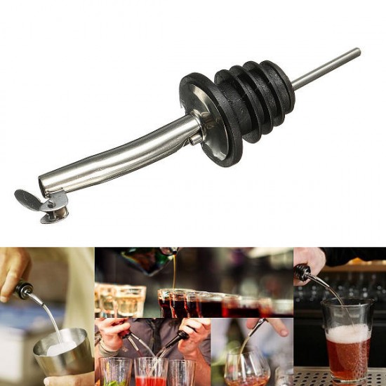 Stainless Steel Whisky Liquor Oil Wine Bottle Pourer Stopper Dispenser With Lid Stainless Steel Whisky Liquor Oil Wine Bottle Pourer Stopper Dispenser With Lid