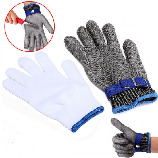Stainless Steel Wire Safety Golves Cut Proof Stab Resistant Metal Mesh Glove Grade 5