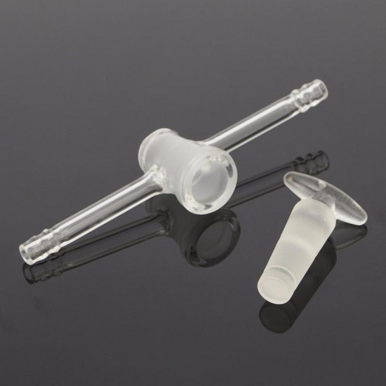 Straight Adapter with Glass Stopcock Hose Connection Glass Valve Lab Glass Stopcock Chemical Valve Straight Adapter with Glass Stopcock Hose Connection Glass Valve Lab Glass Stopcock Chemical Valve