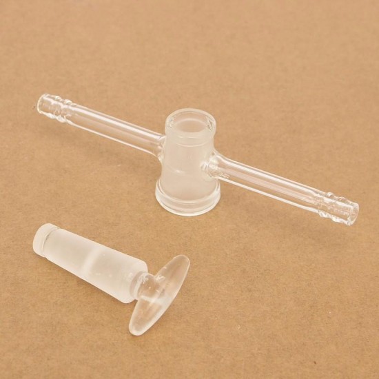 Straight Adapter with Glass Stopcock Hose Connection Glass Valve Lab Glass Stopcock Chemical Valve Straight Adapter with Glass Stopcock Hose Connection Glass Valve Lab Glass Stopcock Chemical Valve